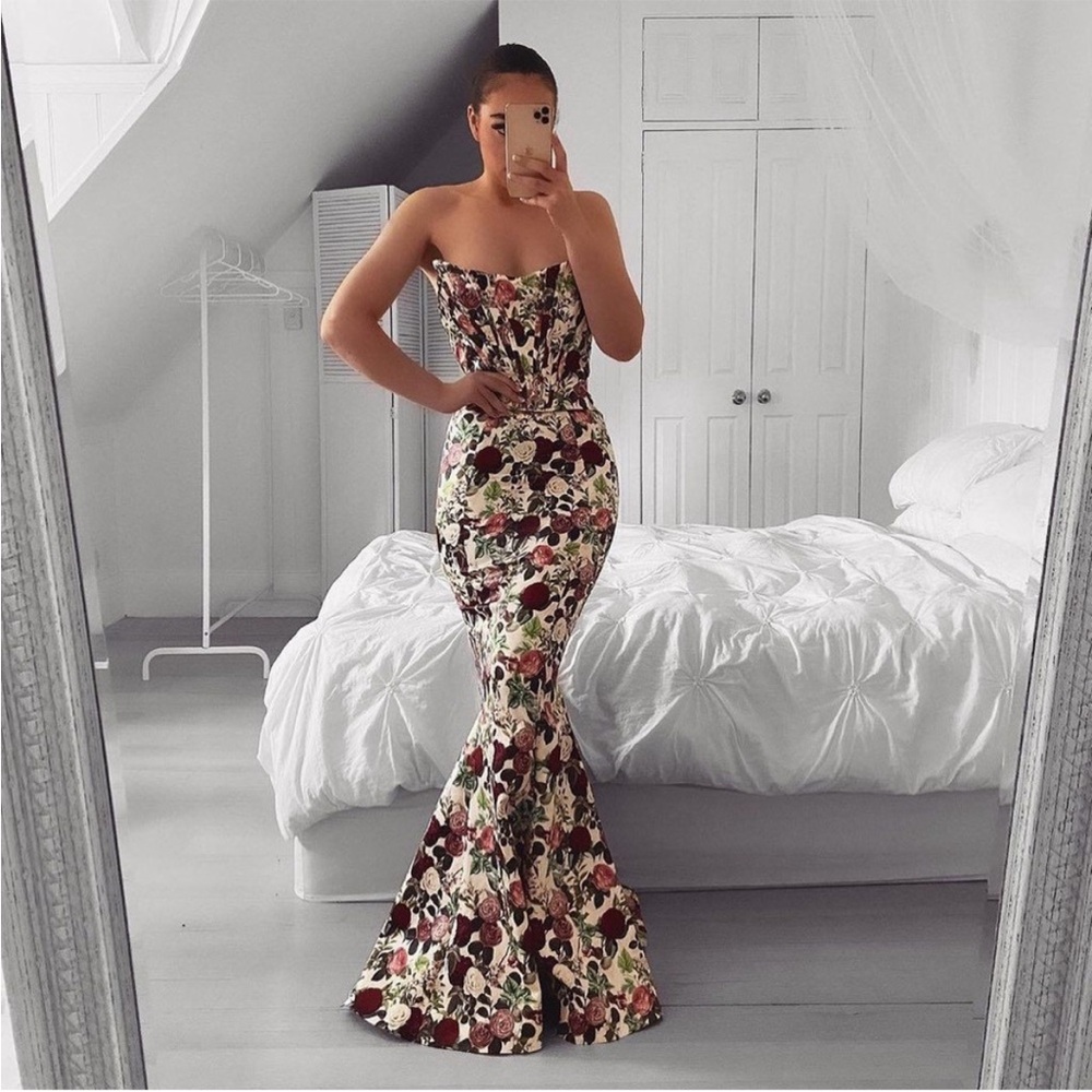 House of Cb ‘Malika’ Vintage Floral Mermaid Maxi Dress